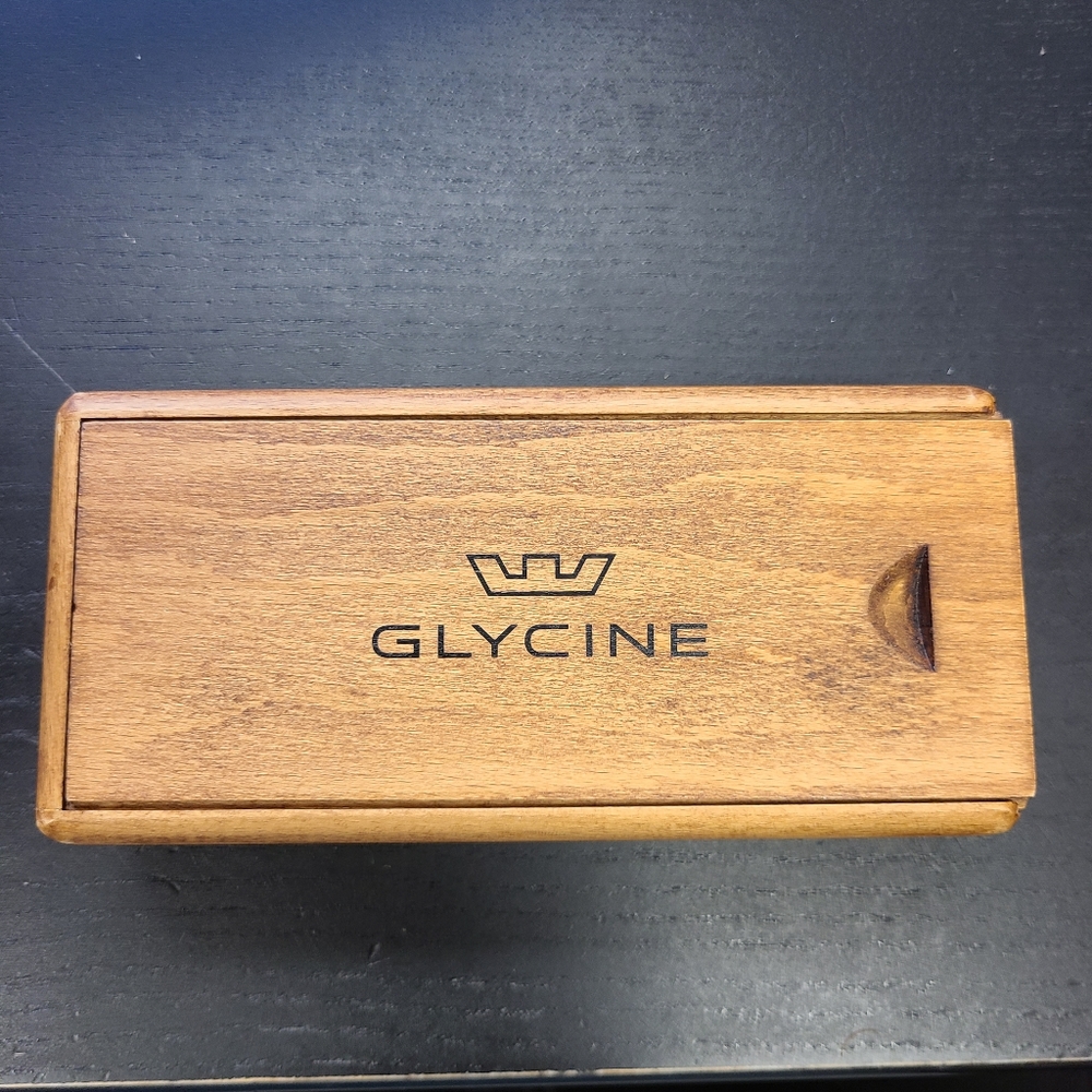 Wooden Vintage Style Glycine Airman Watch Box